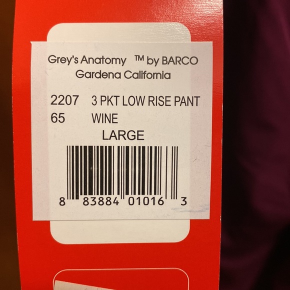 NWt Greys Anatomy 3 Pocket Low Rise Pant - Picture 12 of 12
